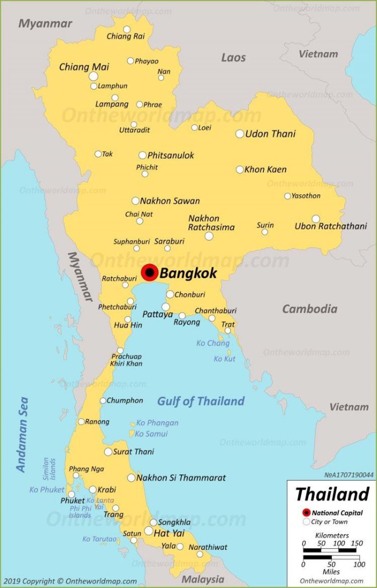 Mapa stolicy Tajlandii